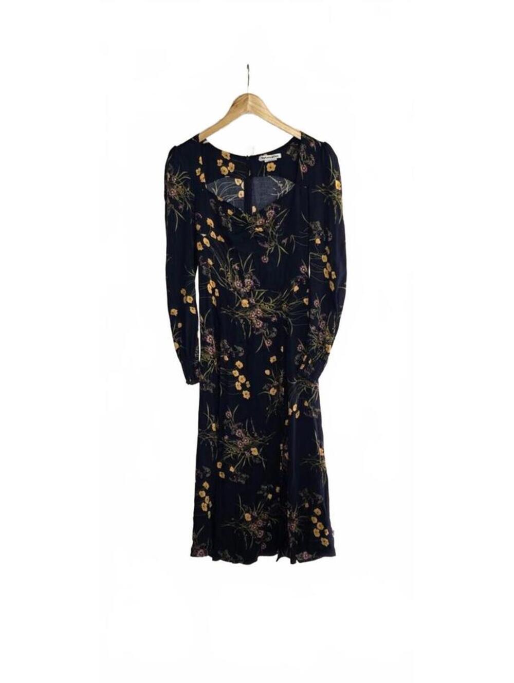 Reformation Wallflower Floral Print Crepe Midi Dress Size 6